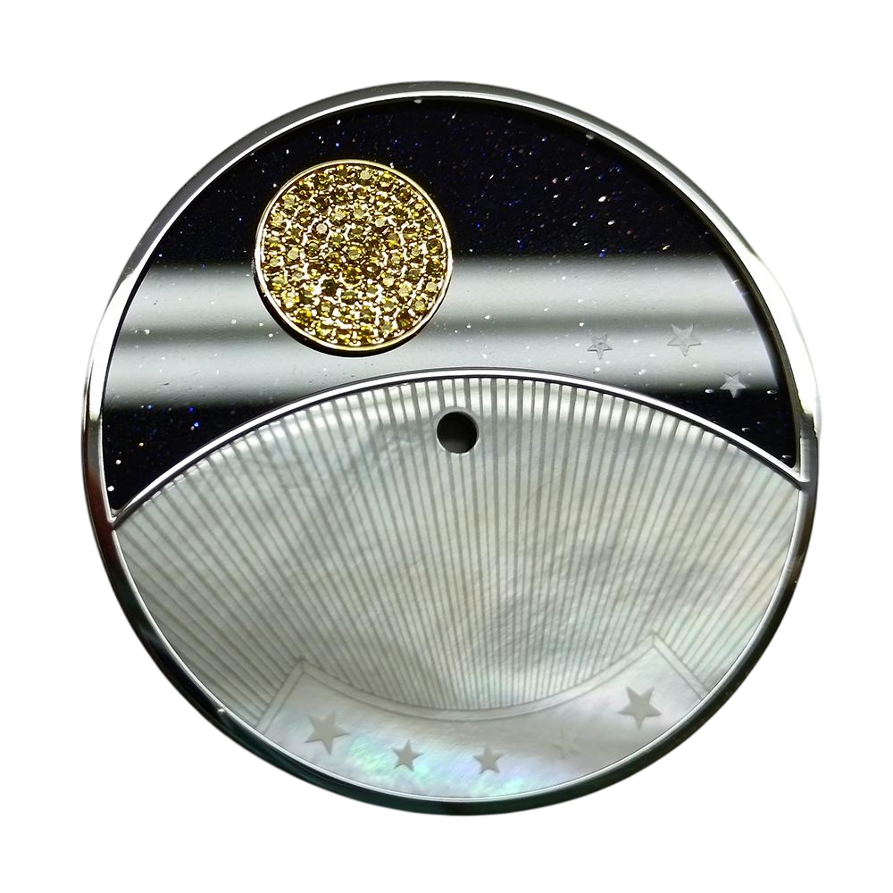 Sun, Moon, Star watch dial