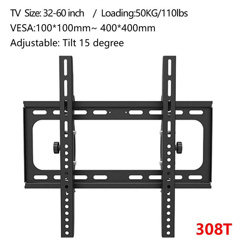 Universal Wall Mount Tilt Swivel Bracket TV Rack for TV 32-75 Inch LCD/LED Plasma TV Mount Up To VESA 600x400mm and 154lbs