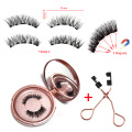 Shozy 1 pair/ 4 pcs magnetic eyelashes with 5 magnets handmade 3D false eyelashes with quantum magnetic eyelashes tweezer