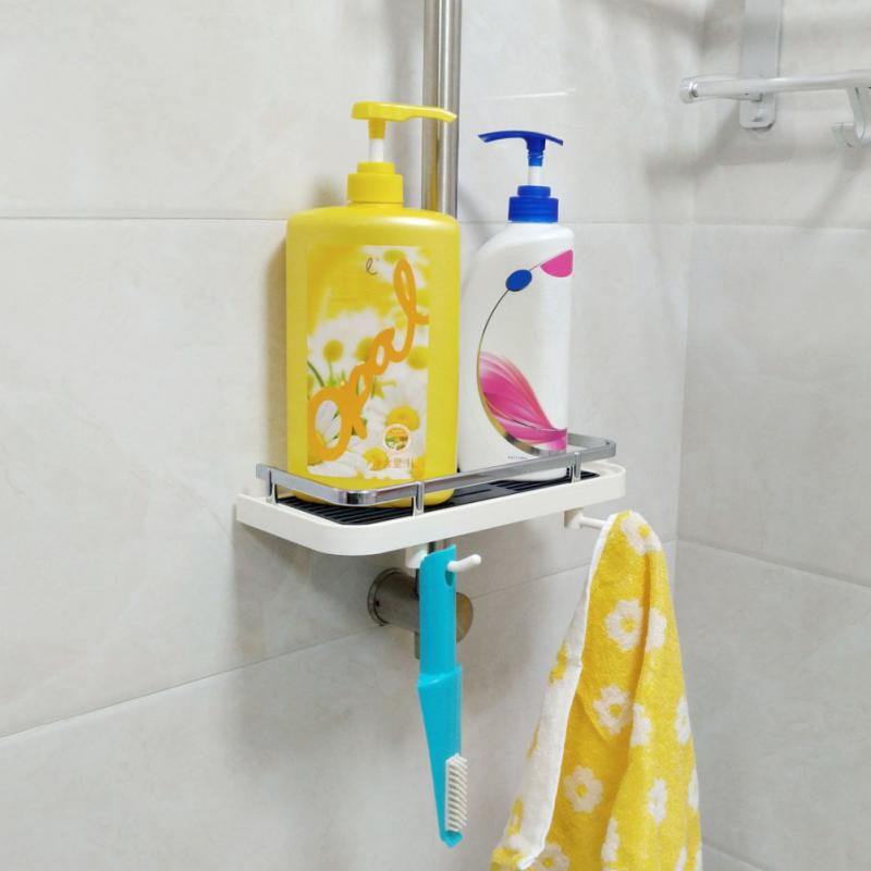 22/24/25mm Rectangle Bathroom Shelves Shampoo Tray Shower Storage Rack Holder Single Tier Shower Head Holder Bathroom Accessorie