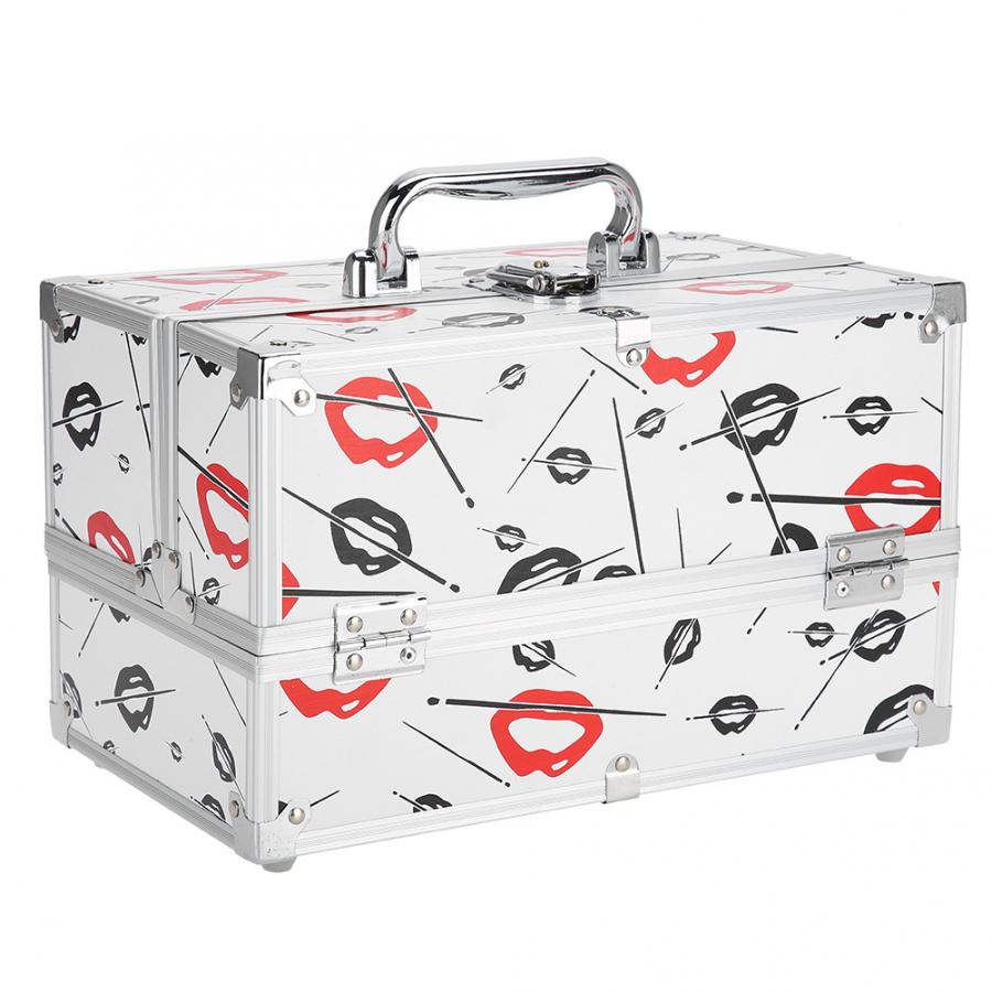 Professional Cosmetic Storage Box Portable Storage Jewelry Case Makeup Organizer Box Makeup Tool Kits Holder Makeup Container