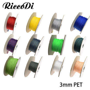 3M 3mm 12Colors Snakeskin Mesh Cable Sleeves Wire Protecting Nylon Tight PET Expandable Insulation Sheathing Braided Sleeve