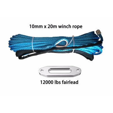 10mm x 20m synthetic winch rope/line/cable uhmwpe fiber With 12000lbs Hawser Fairlead for off-road/4wd/atv/utv/4x4