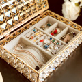Nordic crystal jewelry collection box, simple fashion necklace earrings ear-nail jewelry box