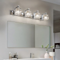 Modern Crystal Wall Lamp K9 LED Bathroom Make-up Mirror Light Bedroom Lamp Stainless Steel Cabinet Vanity Indoor Lighting