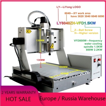 CNC machine 6040 2200W CNC router 3040 130MM PCB milling metal engraving machine with limit switch for wood copper aluminum