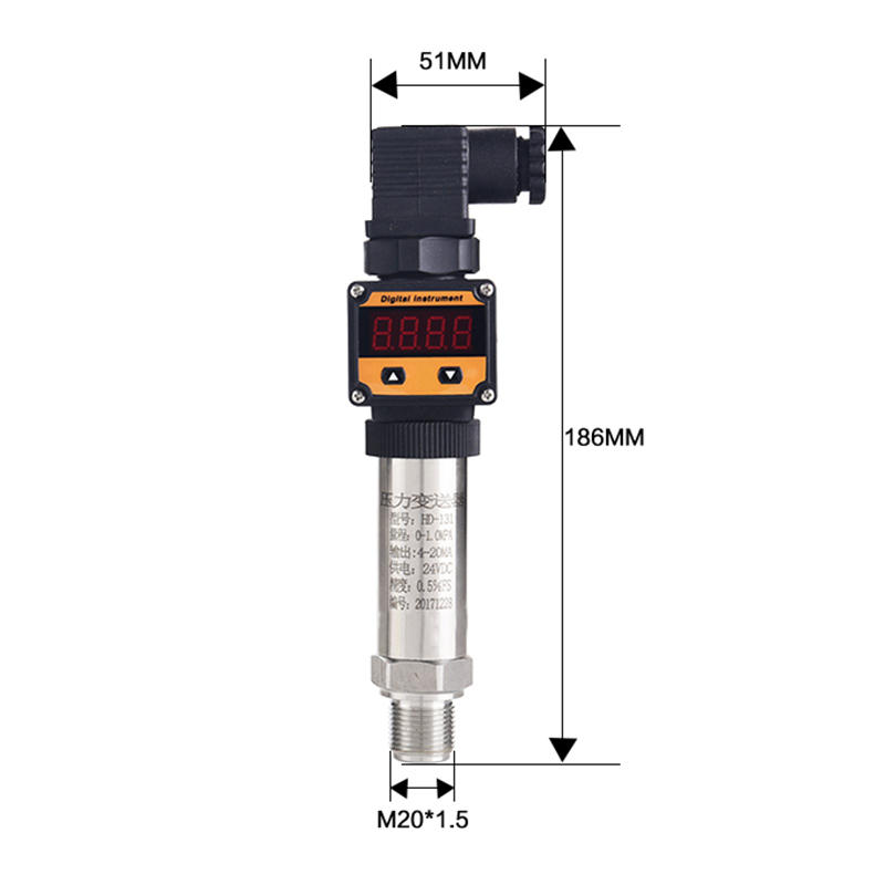 0-5V 0-10V output signal led Display type pressure sensor Industrial specialized pressure transmitter