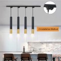 Led Long Tube Pendant Light Black Golden Hanging Lamp Room Light Indoor Ceiling Track Light 5W Dimmable For Living Room Foyer