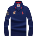 High Quality 3D Embroidery Polo Shirt men's Long sleeve 100% cotton polo shirt 2020 New Arrivals Male Casual Business Polos 8956