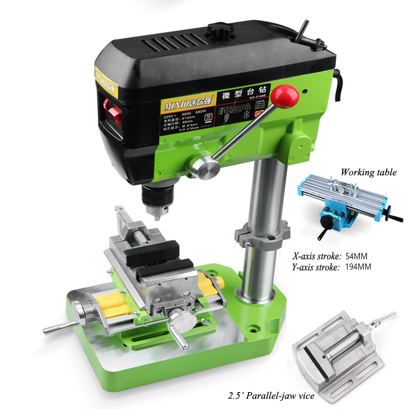 Drilling Machine Milling Small Fresadora Table Drill Press Mill Machine 680W 220v Multi-function Industrial Beads Making Tool