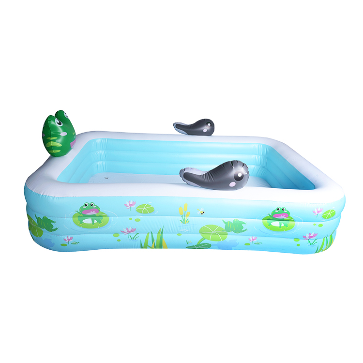  Hot sell custom frog family inflatable swimming pool