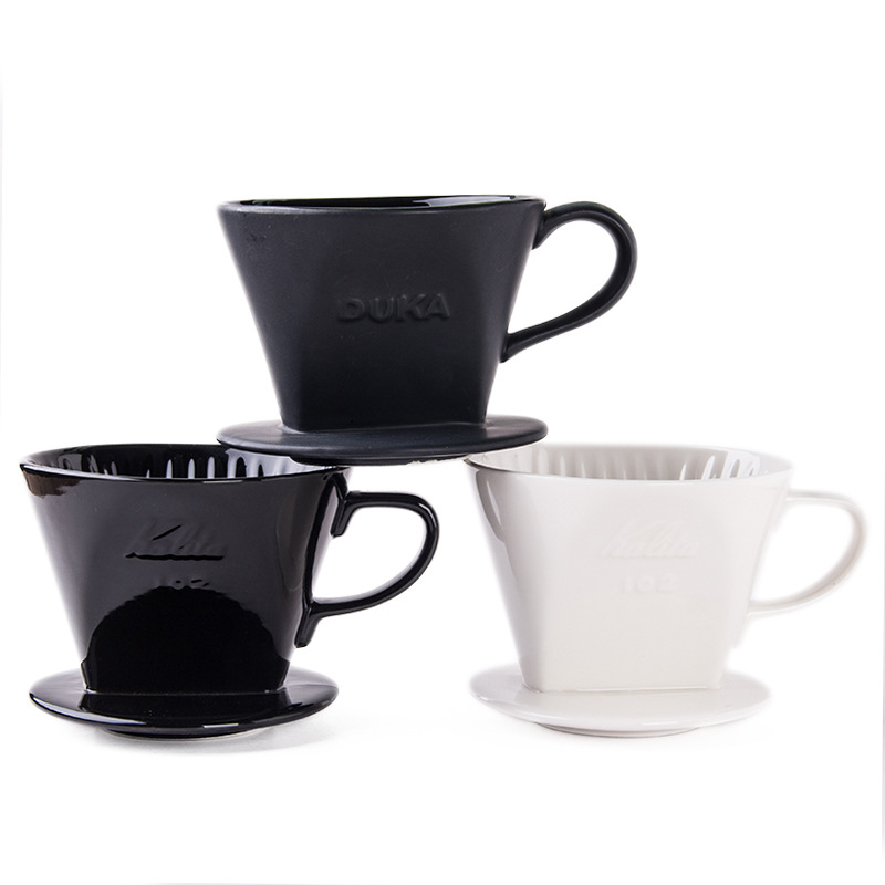101/102 Cone Coffee Dripper Ceramic Hand Drip Coffee Filter V60 Permanent Coffee Brewer Pour Over Coffee Maker Drip Filter