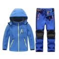 MAZEROUT Winter Boys Girls Waterproof Outdoor Softshell Jackets Kids Fleece Sportwear Camping Windproof Skiing Hiking Pant J31