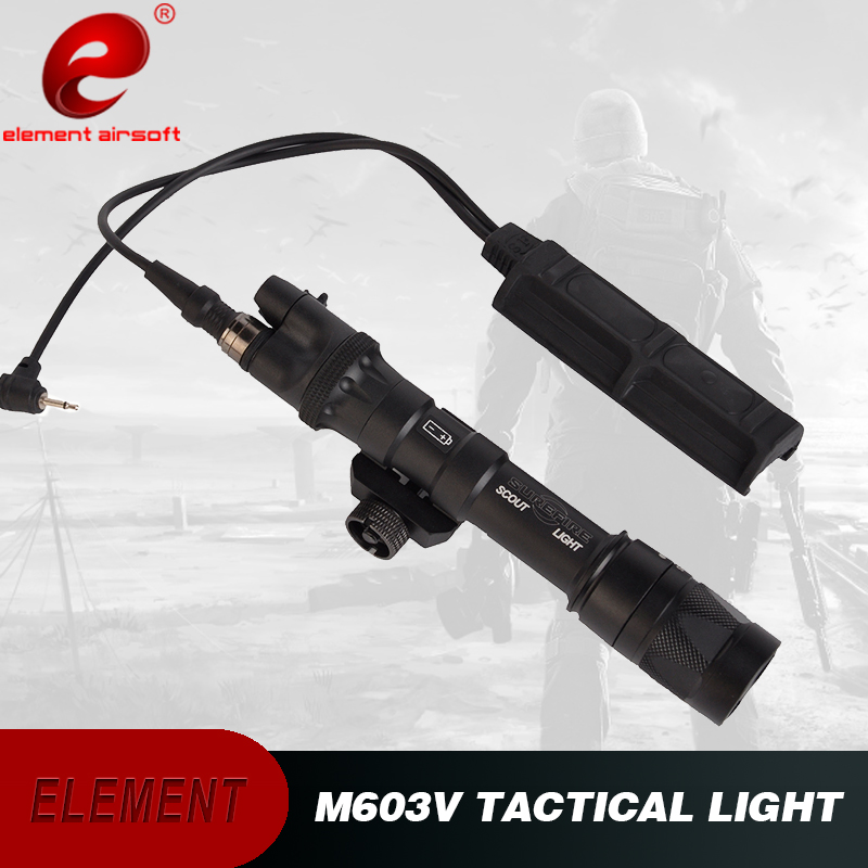 Element Airsoft Tactical Flashlight Surefir M603V Strobe Light For Hunting Strobe Airsoft Gun Lantern Weapon Light EX443