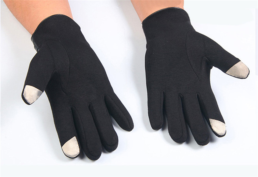 Winter Mens Full Finger Smartphone Touch Screen Cashmere Gloves Mittens Works With All Touch Screen phone/tablet Devices