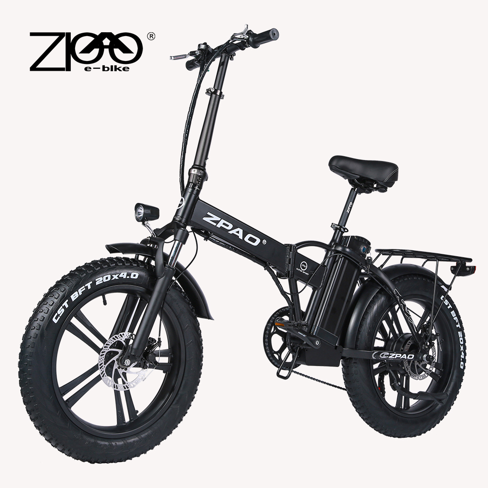 ZPAO Electric Bike 48V500W Folding Fat Bike 48V 13Ah Electric Bicycle Fat Tire e Bike 20 Inch Ebike Electric With LCD Display
