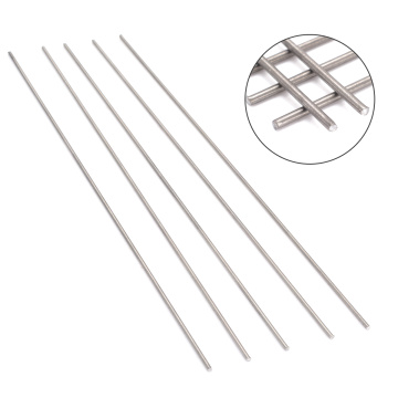 5Pcs Titanium GR5 Metal Rod with Anti-Corrosion 2X250mm Silver Round Ti Welding Stick Rods High Strength Welding Tools