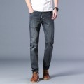 Sulee Top Brand Men Jeans Moustache Effect Mid Rise Denim Jeans Medium Calca Jeans Masculina