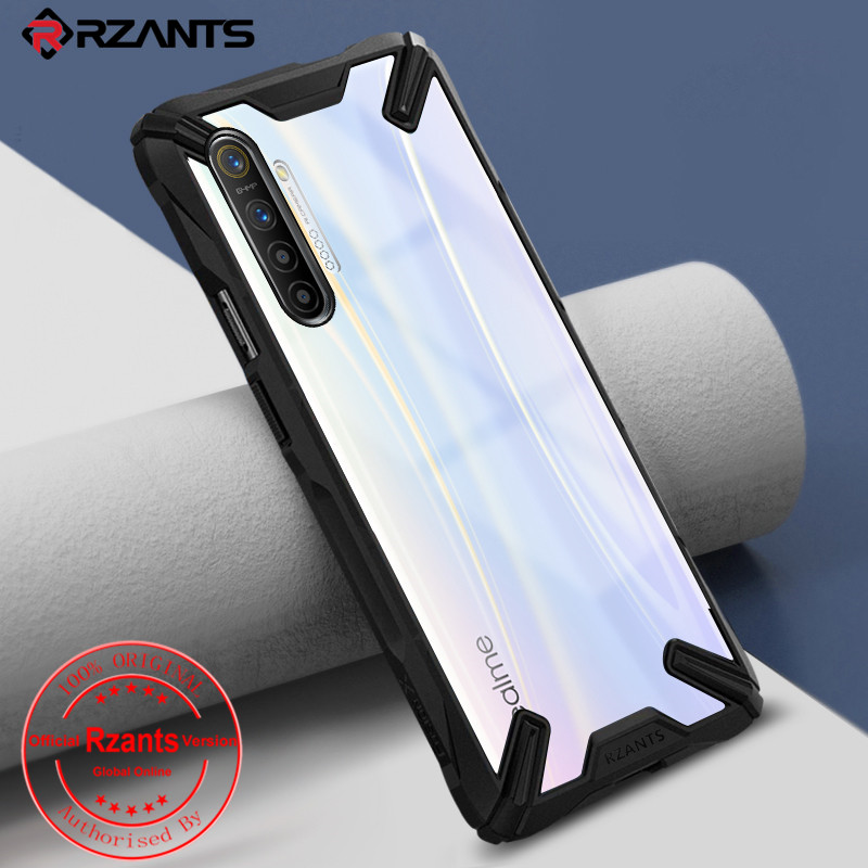 Military airbag Anti-fall shell Case For Realme XT Case Transparent Acrylic PC +TPU Shockproof Armor Back Cover Realme X2 Case