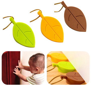 2PCS Silicone Rubber Door Stopper Cute Autumn Leaf Style Home Decor Finger Safety Protection Wedge Kid Baby Safe Doorways Gates