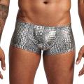 Men Sexy Underwear Snake Skin Imitation Leather Boxers Mens Boxer Shorts U Convex Low Rise Male hombre Panties Underpants