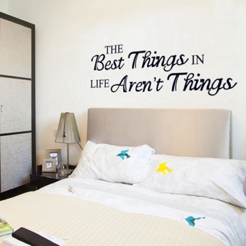 Zs Sticker 36*110 cm / 14*43 inch the best things in life aren't things wall decals bedroom vinyl adults quotes wall stickers