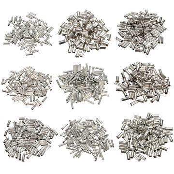 100Pcs 0.5mm2-6.0mm2 Tin-coated Copper Material Uninsulated Terminal Bootlace Ferrules Cord End Electrical Cable Crimp Terminals