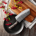SHUOJI Hand Forged Kitchen Knife Hammer Pattern Chinese Style Kitchen Cutter 5Cr15 Stainless Steel Chop Cut Slice Cleaver Knives