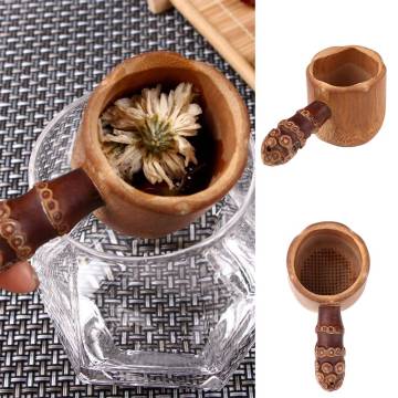 Natural Bamboo Tea Strainer Infuser Filter Tea Tools Sieve For Tea Brewing Tea Drinkware Accessories Colander Gadgets