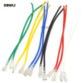 12Pcs 6.3mm 4.8mm 2.8mm Female Spade Crimp Terminals with red green blue yellow white black Wire cable
