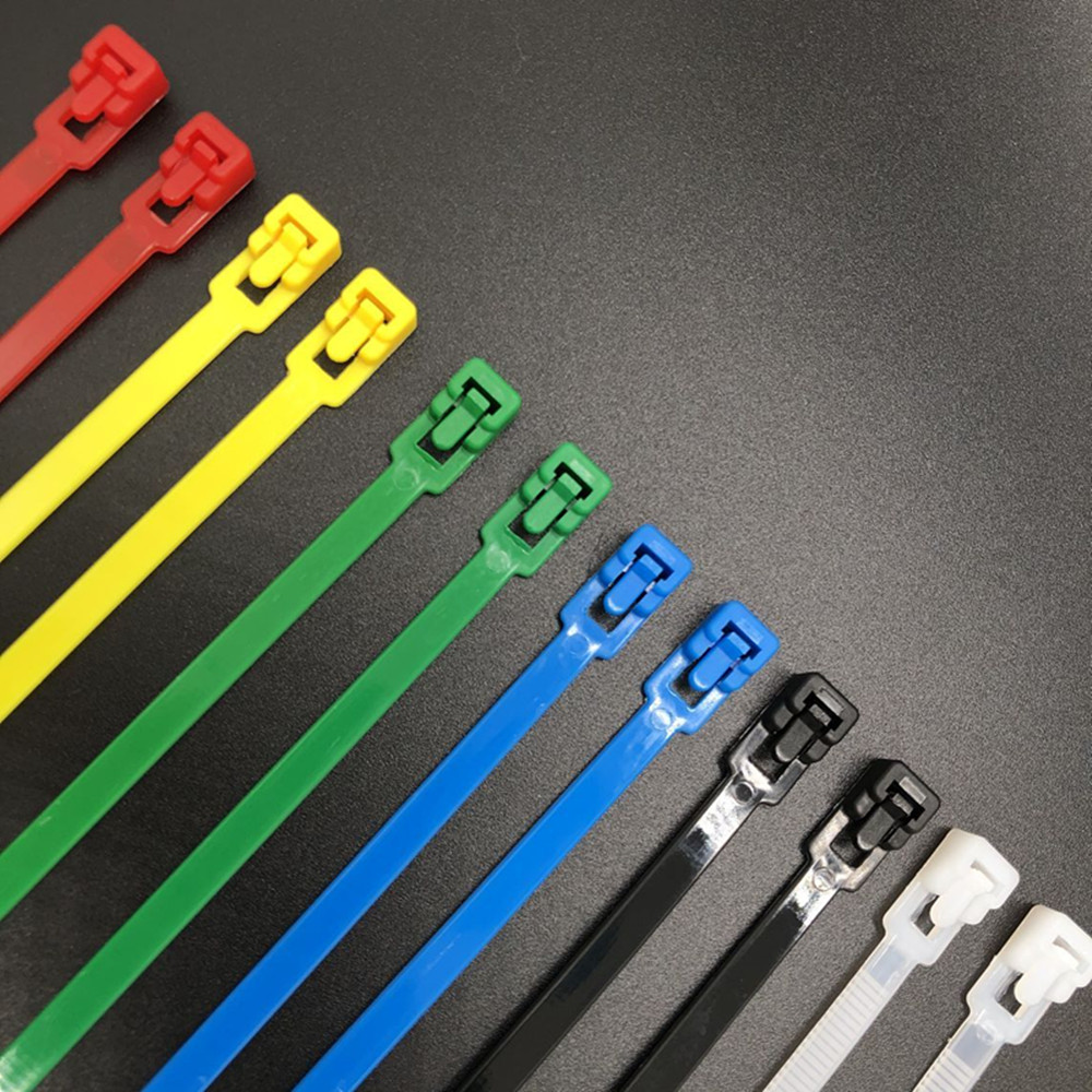 200mm releasable Cable Ties 100pcs Colored Plastics cable ties reusable UL Rohs Approved Loop Wrap Nylon zip ties BundleTies