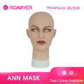 Roanyer ANN silicone fake face shemale masken for crossdresser Realistic mask male to female Drag Queen Halloween Masquerade