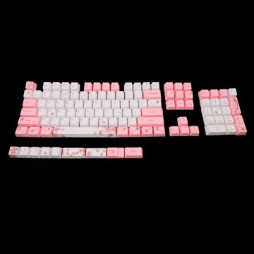 104+9 Keys OEM PBT Keycaps Full Set Mechanical Keyboard Keycaps PBT Dye-Sublimation Cherry Blossom Keycaps