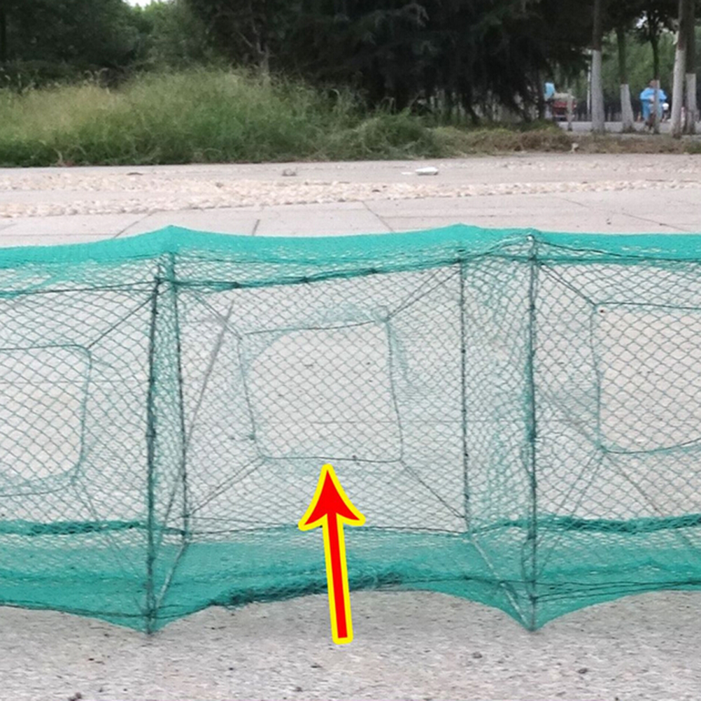 3/3.3M Nylon Fishing Net 19 intervals Shrimp Cage Fishing Net Catcher Trap Foldable Portable For Crab Crayfish Lobster