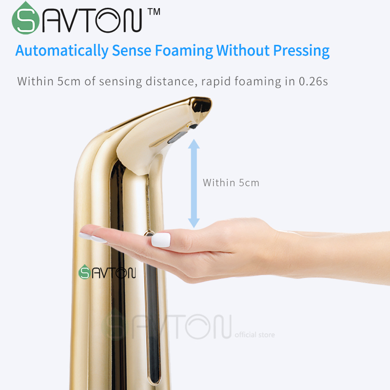 SAVTON Automatic Liquid Soap Dispenser For Bathroom Kitchen Hand-wash Non-contact Smart Soap Dispenser Sanitary And Convenitent