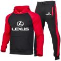 Spring Autumn Mens Short sleeve Lexus Car Logo printing high quality Cotton high quality Cotton T Shirts pants suit Sportswear