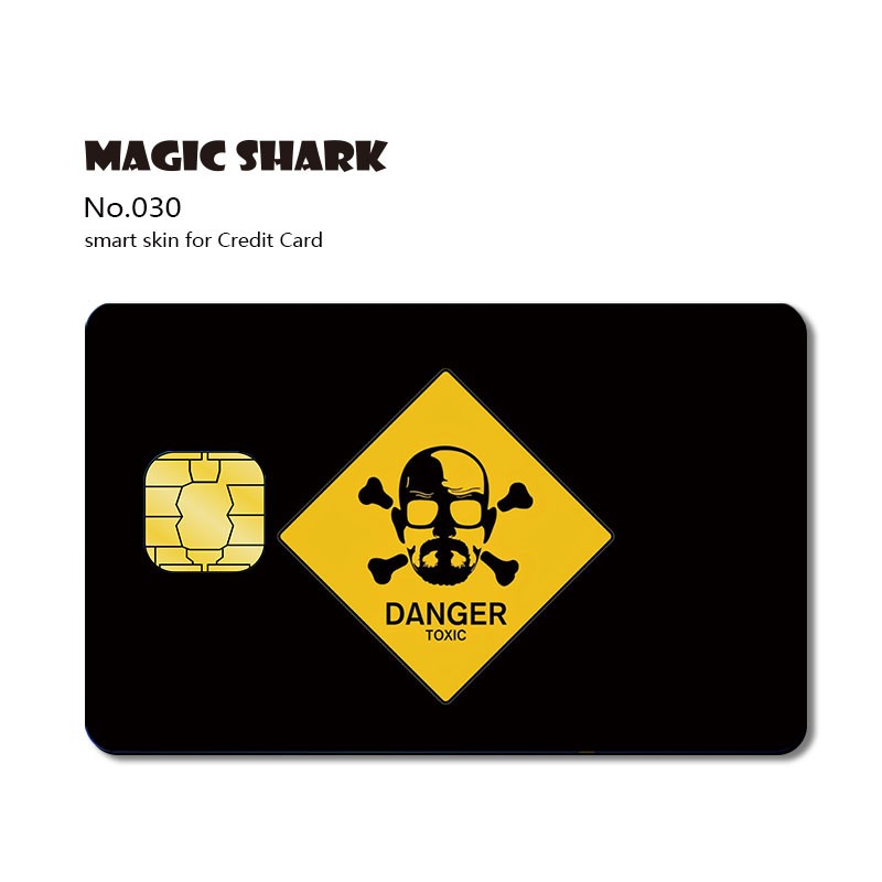 Matte 3M PVC Cartoon Joker Half Cover Sticker Case Film for Big Small Chip Credit Debt Card