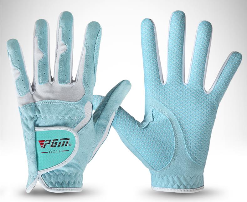 Golf gloves slip-resistant women's granules microfiber cloth gloves sunscreen breathable wear-resistant
