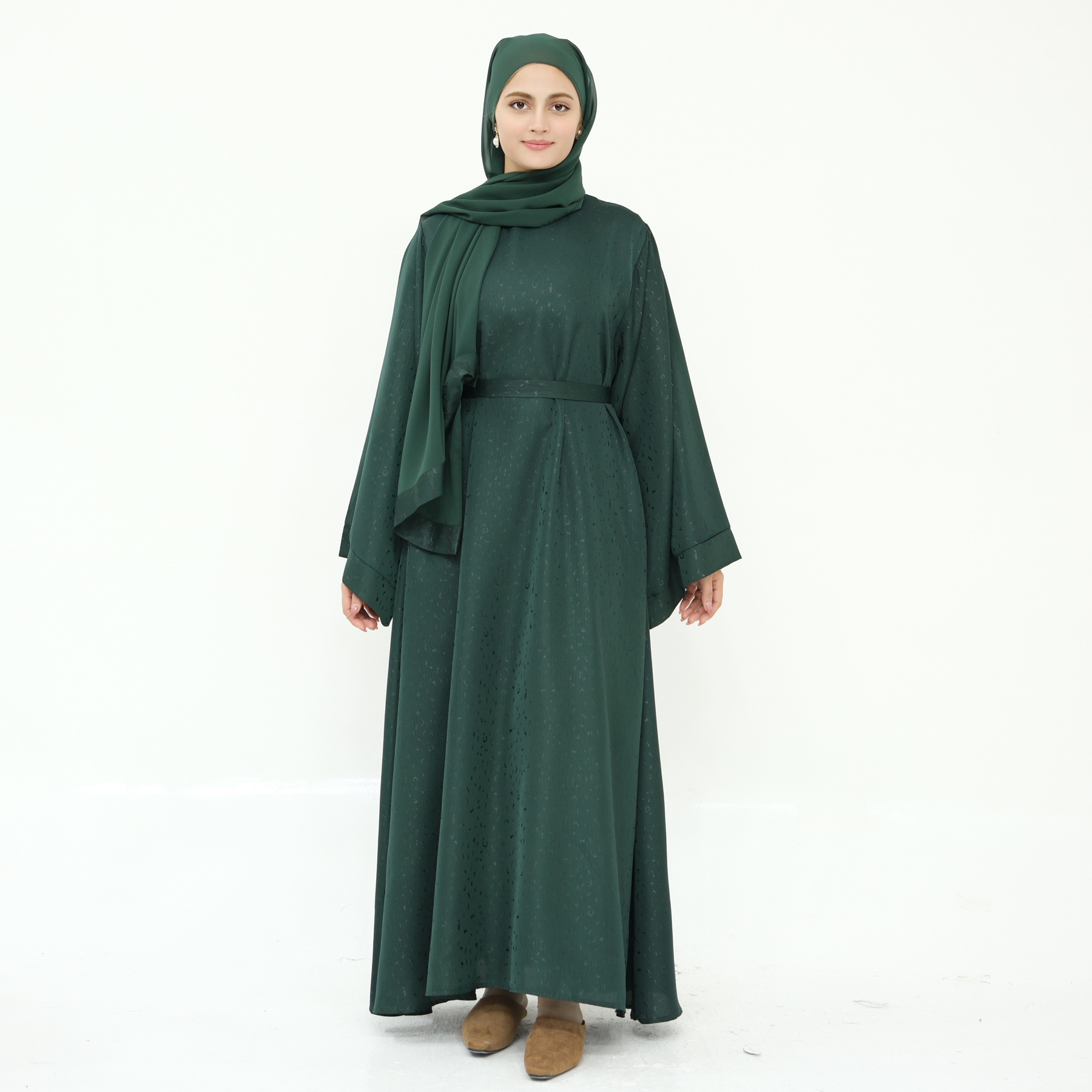 Satin Abaya Hijab Set (1)