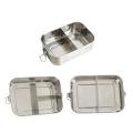 1200ML Lunch Box 304 Stainless Steel Food Container Kids Bento Box With Removable Separator Sealed Leak-Proof Thermal Metal Box