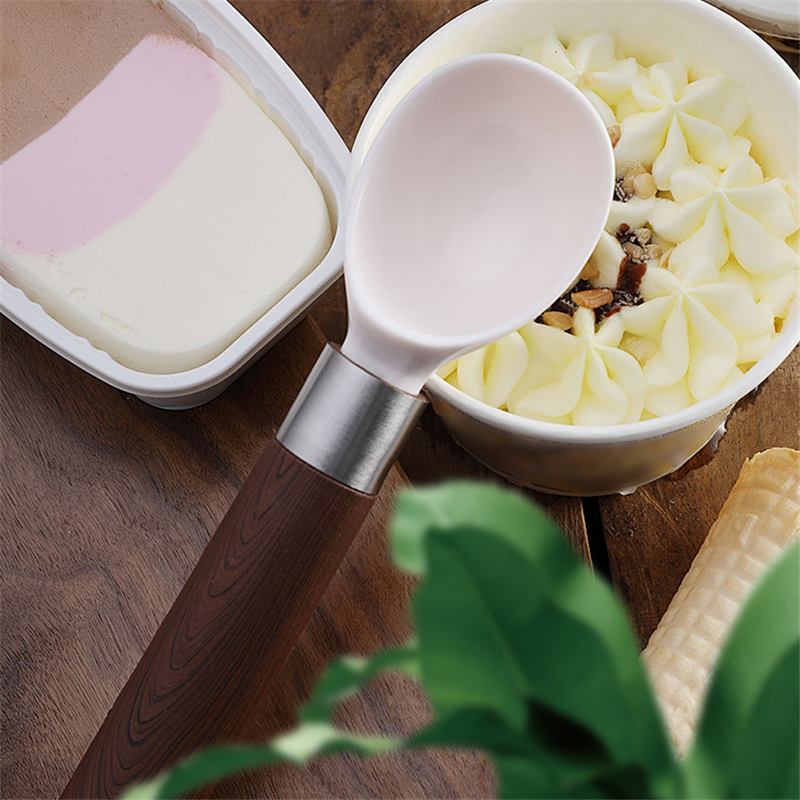 Kitchen Ice Cream Tool Mashed Potatoes Watermelon Spoon Wooden Handle Ice Cream Ice Cream Dessert Tools Kitchen Accessories