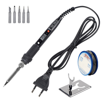 JCD Tin Soldering Iron 80W Electric Adjustable Temperature Soldering Iron Stand Welding Tool Soldering Set for Soldering Diy Kit