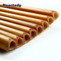 Brown 8 Pipes Pan Flute Small Size Original Color Pan Pipe Chinese Musical Instruments Traditional Handmade Woodwind Instrument