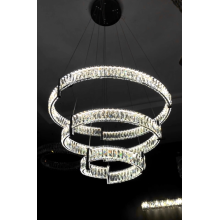 Modern Crystal 3 Tiers RING Pendant Light for home