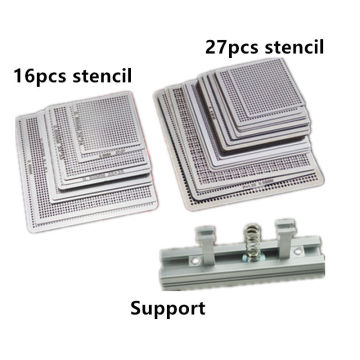 27Pcs /16pcs BGA Stencils Universal Direct Heated Stencils For SMT SMD Chip Rpair and easy support