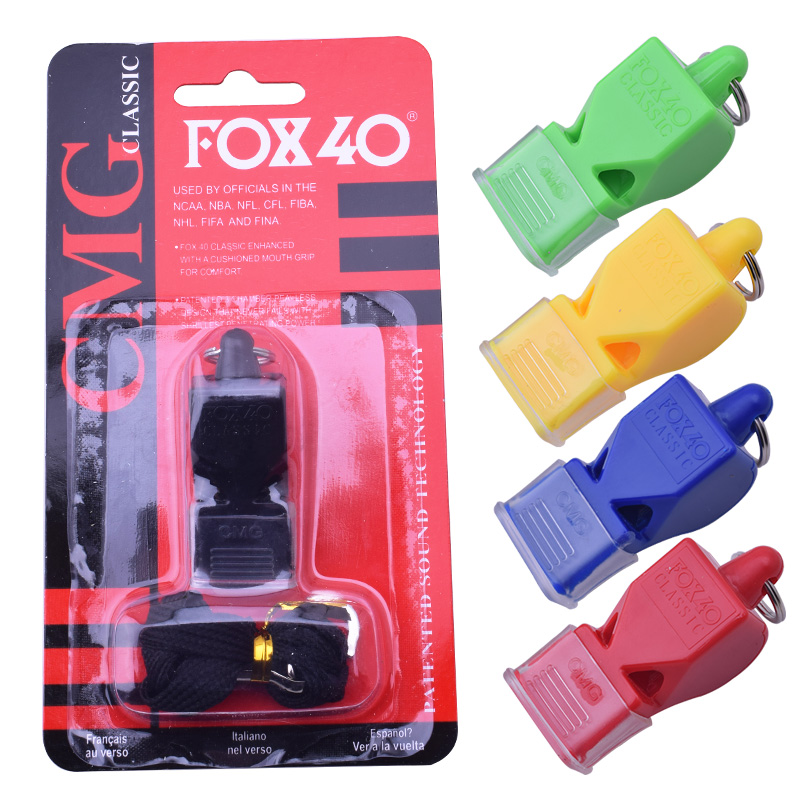 FOX40 FOX80 Whistle Seedless Plastic Whistle Soccer Football Basketball Hockey Baseball Sports Referee Whistle 4 Colors Whistle