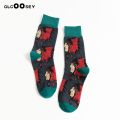 Men Socks American Indians Street Tide Cartoon Gorilla Dinosaur Dog Fox Face Painting Personality Long Socks Women Cotton socks