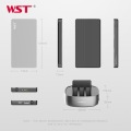 WST Portable Charger Station for Family Public Business 3PCS 8000mAh Power Bank with Built in Charging Cables Power bank Station