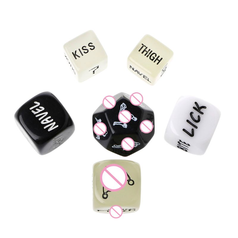 6Pcs/Set Fun Acrylic Dice Love Dice Sex Dice Erotic Dice Love Game Toy Couple Gift