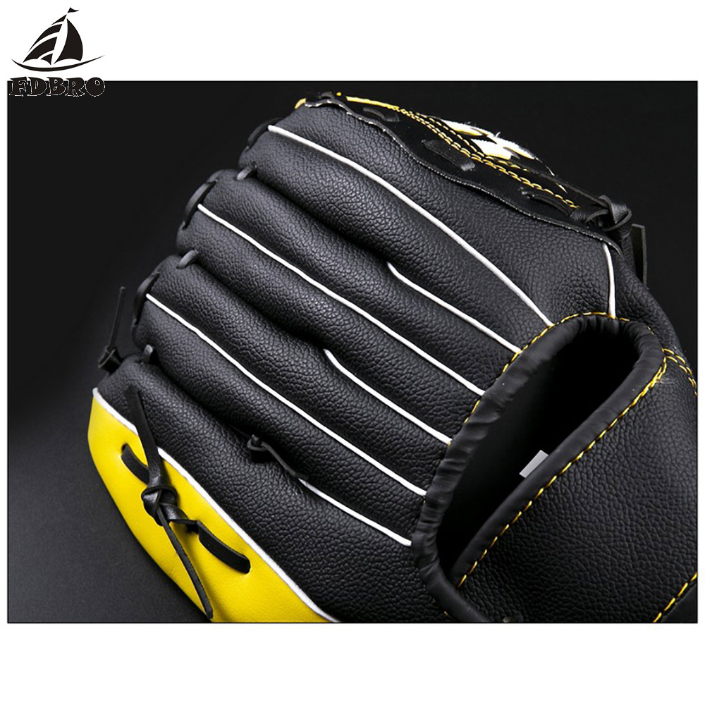 FDBRO 1*Baseball Glove PU Thickened Baseball Gloves Children Youth Closed Basked Softball Gloves Baseball Glove Leather